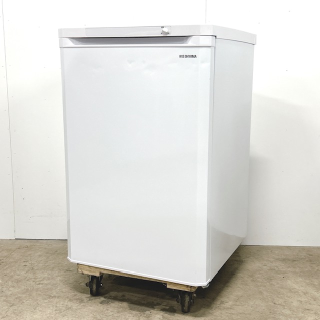 【中古】アイリスオーヤマ ノンフロン冷凍庫 IUSD-9B-W 85L 2021年製