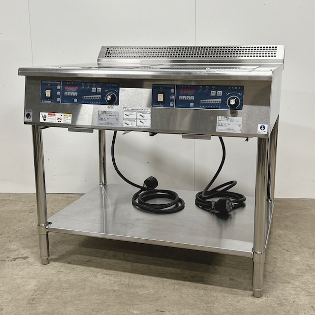 【中古】NICHIWA/ニチワ IH調理器 2連IH調理器 テーブル型 テーブルコンロ MIR-1055SB-N 2018年製
