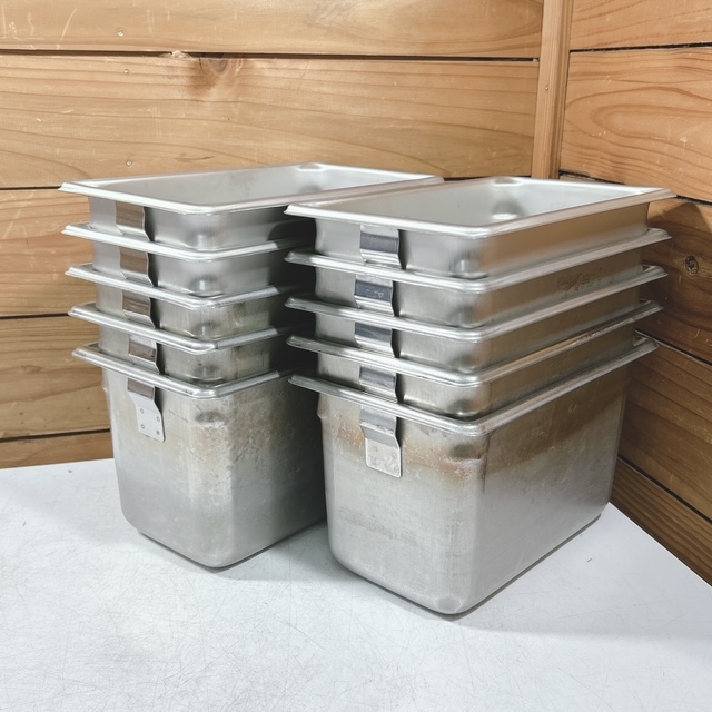 【中古】VOLLRATH/ヴォルラース 業務用 SUPER PANⅤP/N 30462 ホテルパン 1/4サイズ 150mm 計10点セット ※汚れあり