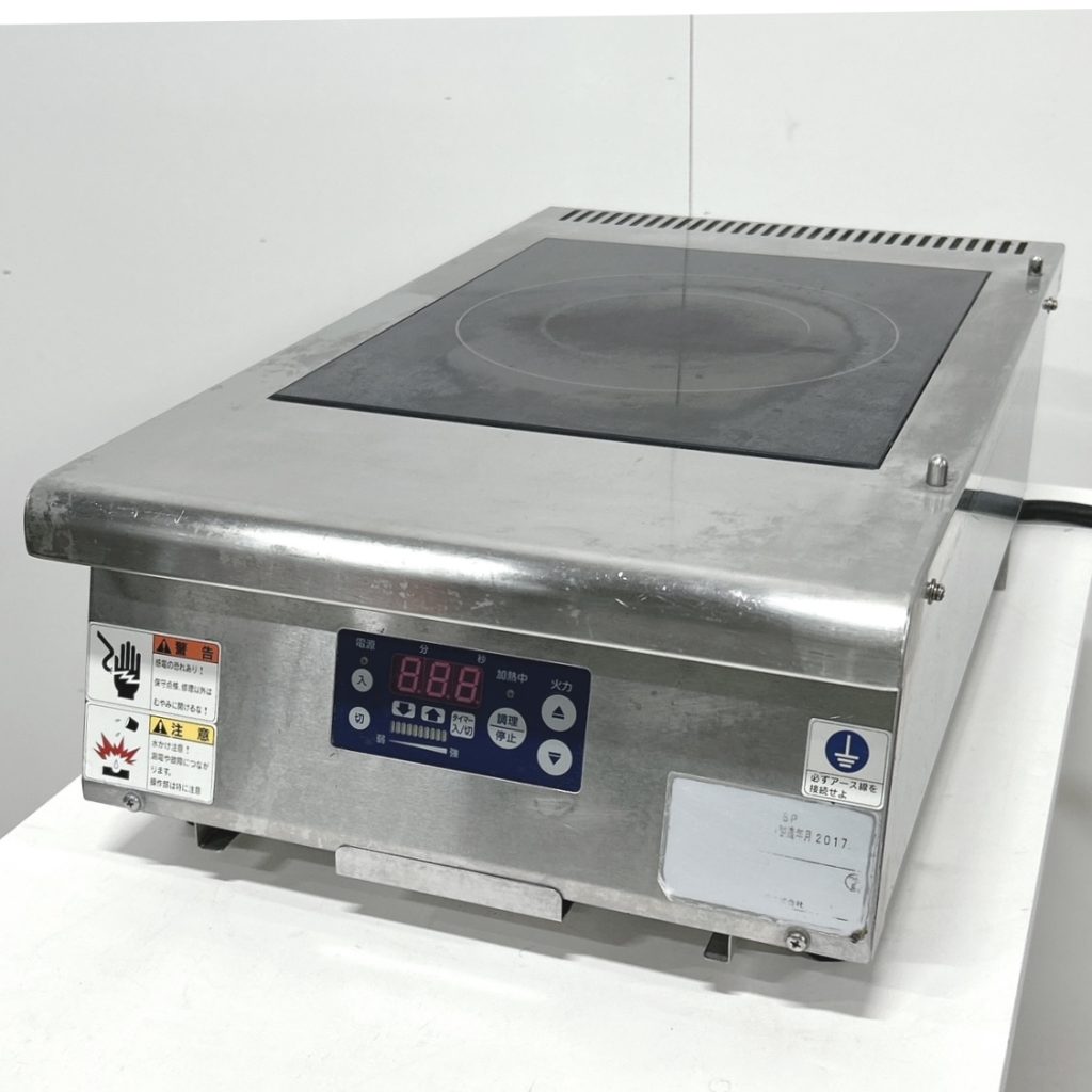 【中古】NICHIWA/ニチワ 業務用 IH調理器 業務用コンロ 卓上型 1連タイプ MIR-2.5NT W350×D600×H180(mm) 2017年製