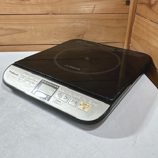 【中古】Panasonic/パナソニック 卓上IH調理器 ブラック IHクッキングヒーター KZ-PH33 2019年製