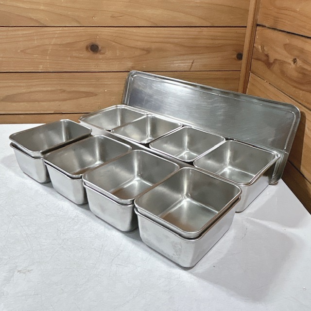 【中古】EBM YUKIWA/ユキワ 他 業務用 調味料入れ 薬味入れ 調理器具 ステンレスバット 0号 まとめ売り 13点セット