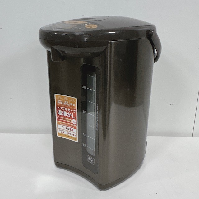 【中古】ZOJIRUSHI/象印マホービン マイコン沸とう 電動ポット 沸騰ポット CD-WU40 型 4.0L メタリックブラウン 2023年製