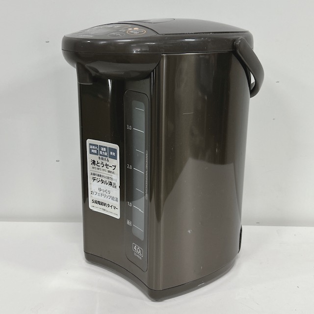 【中古】ZOJIRUSHI/象印マホービン マイコン沸とう 電動ポット 沸騰ポット CD-WZ40 型 4.0L メタリックブラウン 2023年製