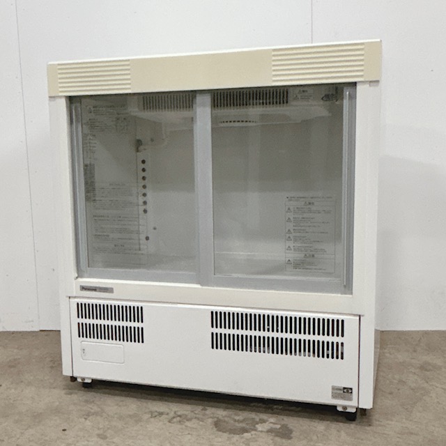 【中古】Panasonic/パナソニック  業務用 箱形 冷蔵ショーケース 箱形ショーケース スライド扉 SMR-U45NC 2019年製 ※棚無し