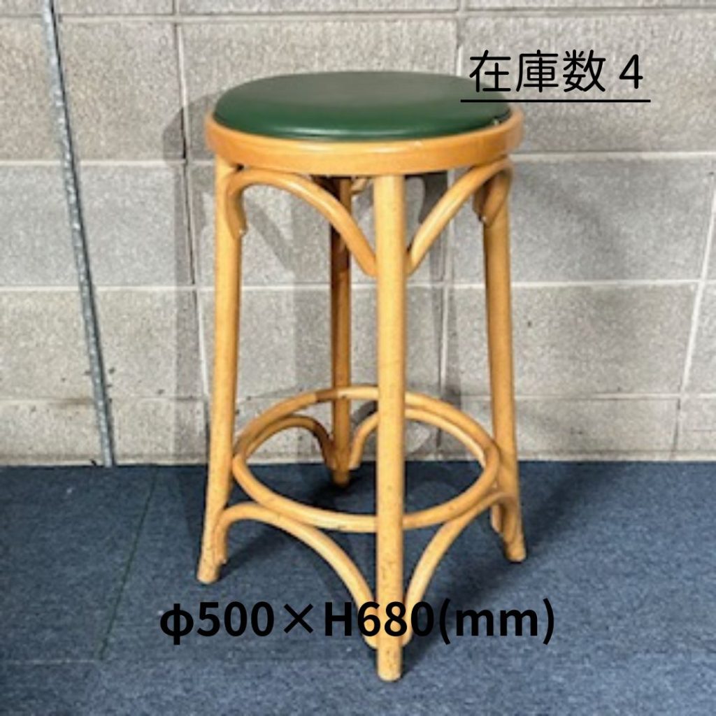 【中古】Oliver/オリバー 店舗用 カフェ チェア インテリア 椅子 ウッドスツール 店舗用家具 φ500×H680(mm)《在庫数 4》