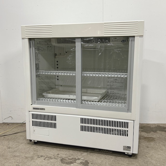 【中古】Panasonic/パナソニック  業務用 箱形 冷蔵ショーケース 箱形ショーケース スライド扉 SMR-U45NC 2019年製 ※モーター音大
