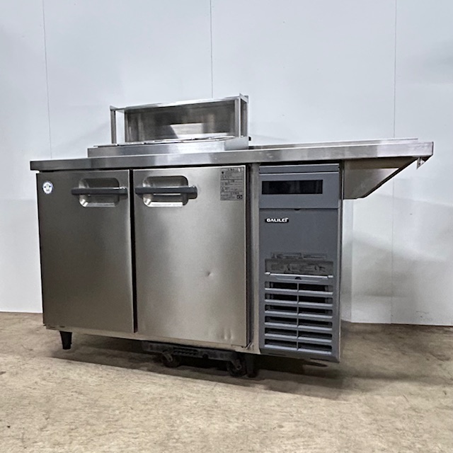 【中古】GALILEI/フクシマガリレイ 業務用 コールドテーブル冷蔵庫  ヨコ型業務用冷蔵庫 LCW-120RM-R 2020年製 ※特注天板